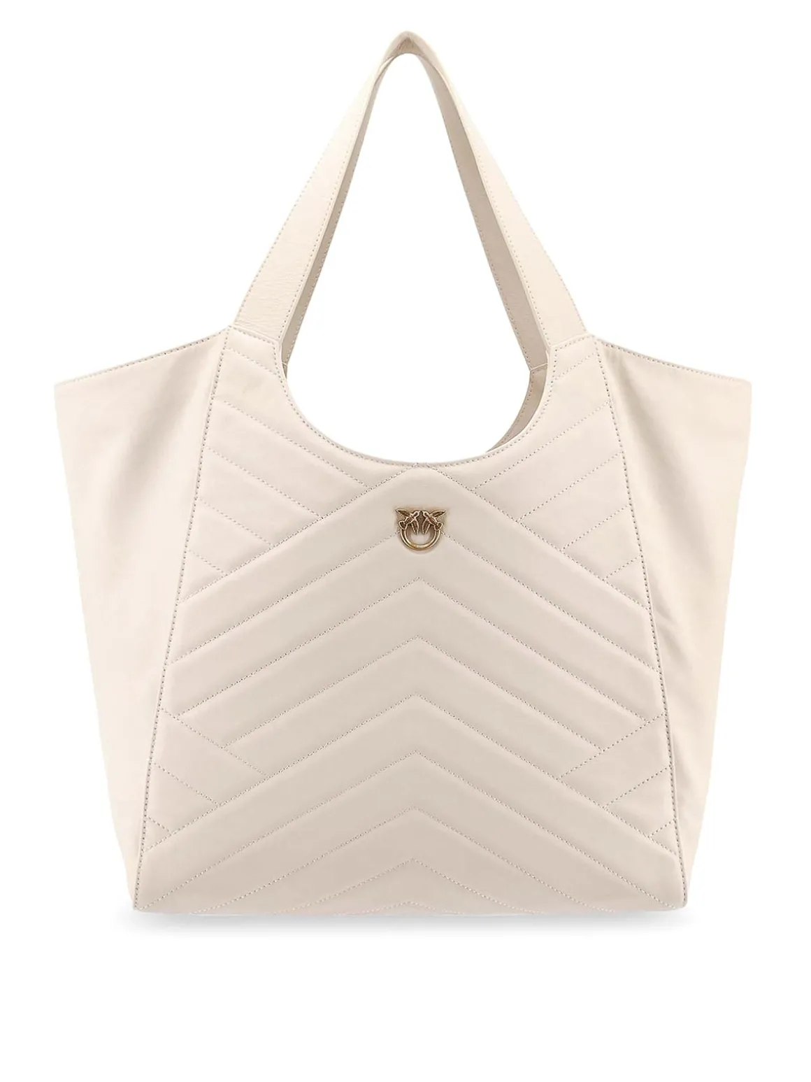 Borsa A Spalla In Pelle Impunturata