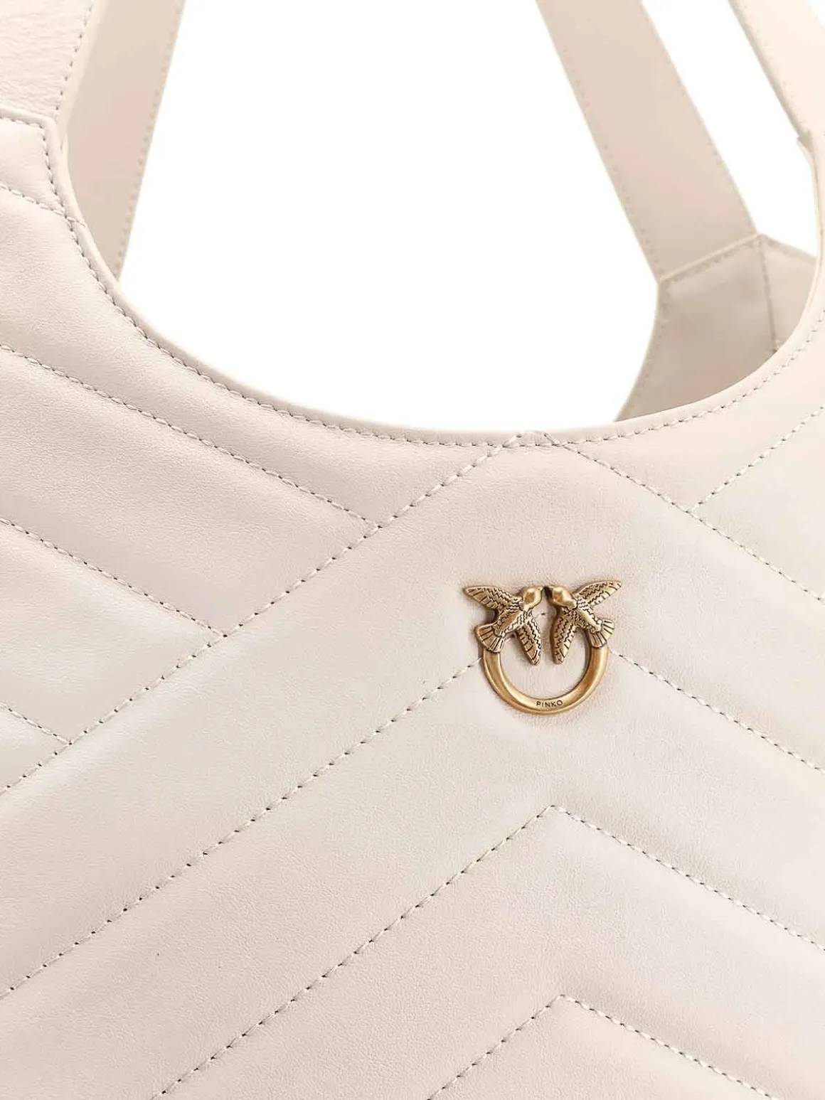 Borsa A Spalla In Pelle Impunturata