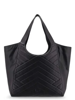 Borsa A Spalla In Pelle Impunturata