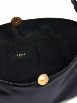 Borsa A Spalla Sfera Soft Nero In Pelle