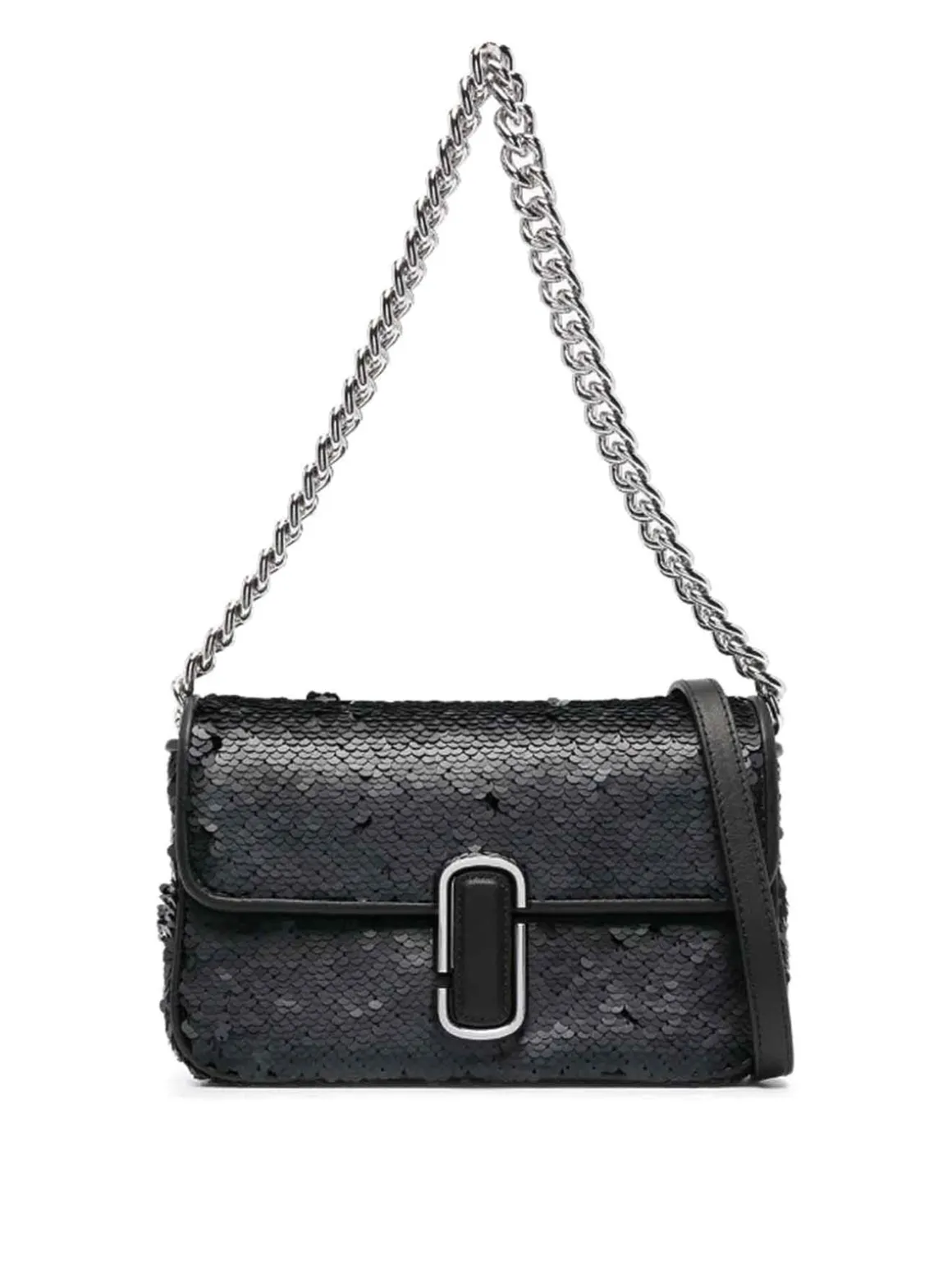 Borsa a tracolla con decorazione a paillettes