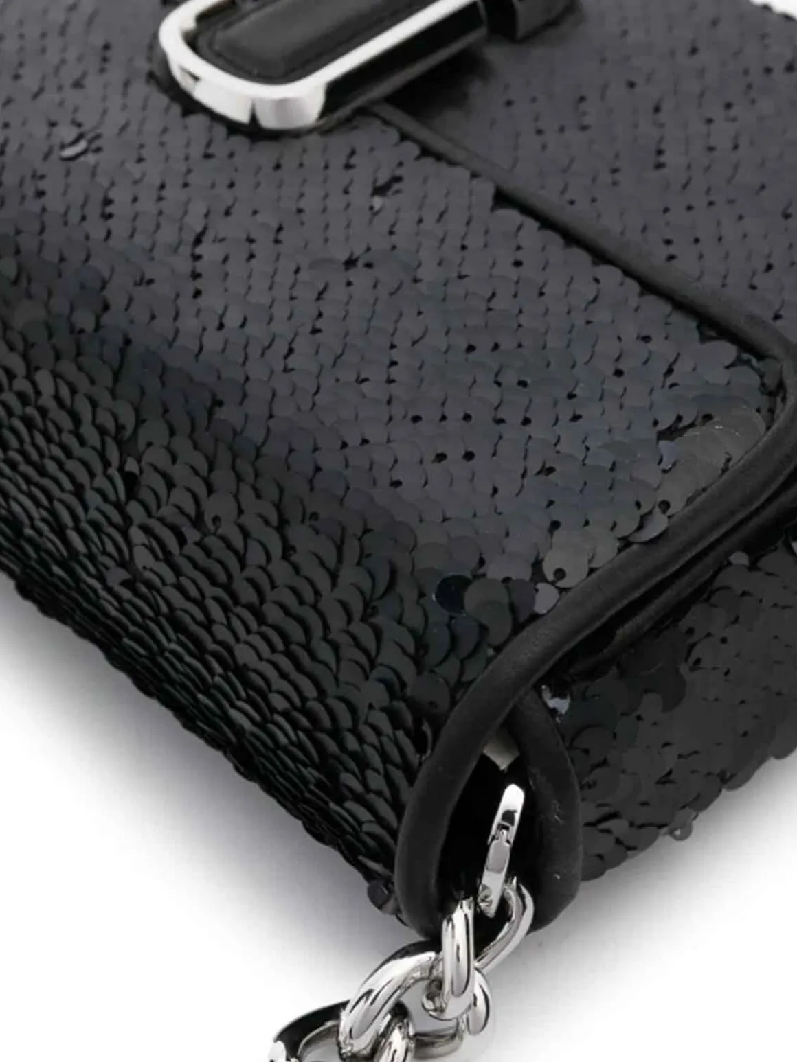Borsa a tracolla con decorazione a paillettes