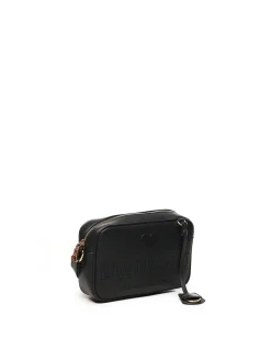 Borsa a tracolla con logo in rilievo