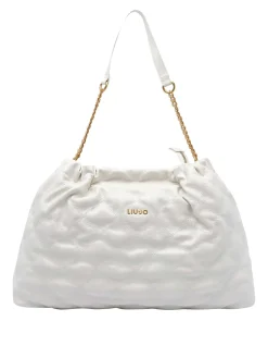 Borsa a tracolla del logo bianco