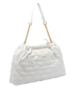 Borsa a tracolla del logo bianco