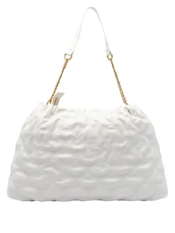 Borsa a tracolla del logo bianco