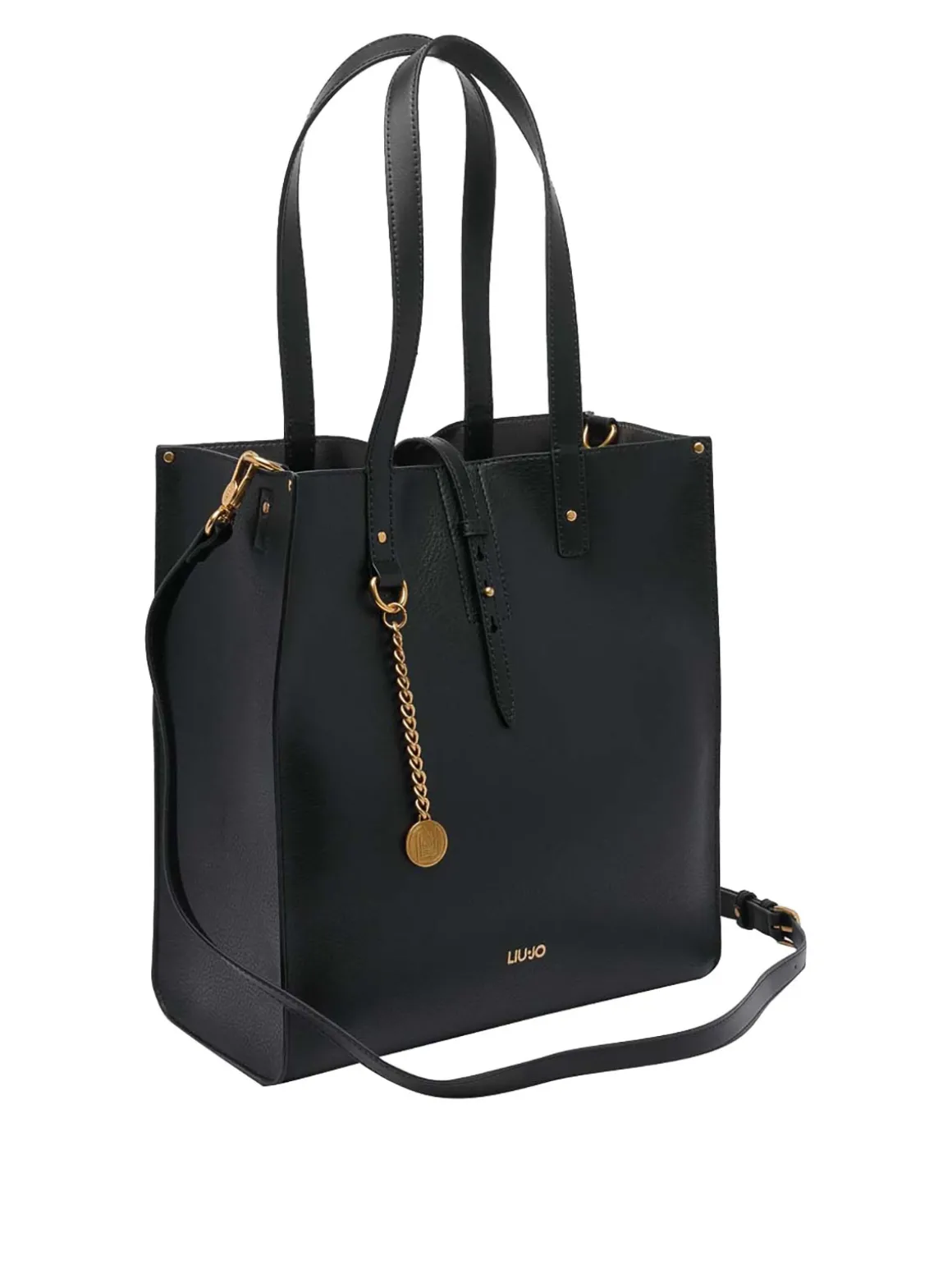 Borsa a tracolla del logo nero