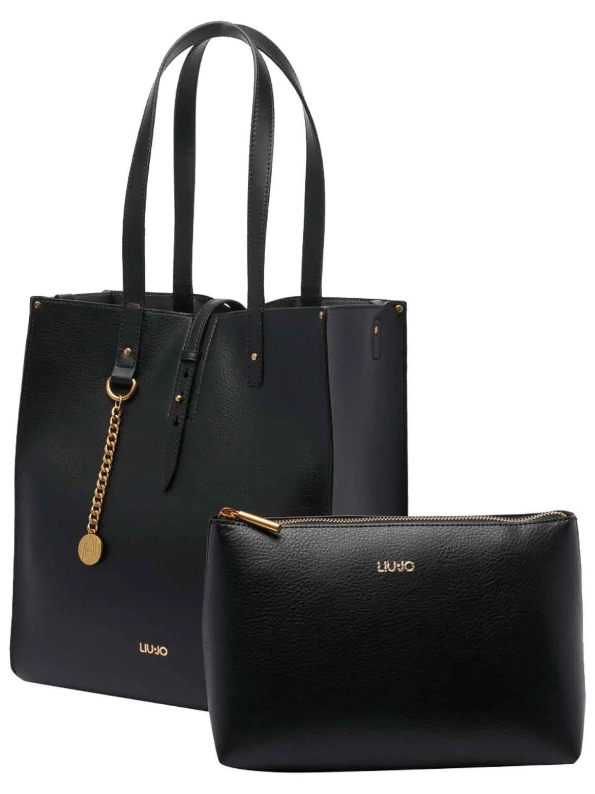 Borsa a tracolla del logo nero