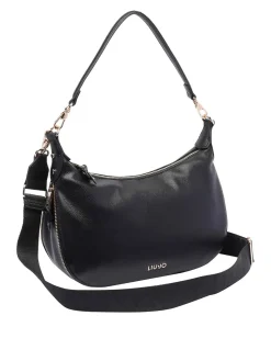Borsa a tracolla del logo nero
