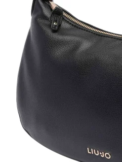 Borsa a tracolla del logo nero