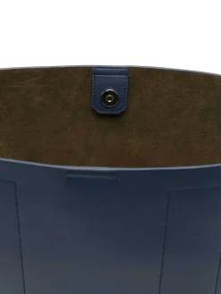 Borsa a tracolla in pelle blu