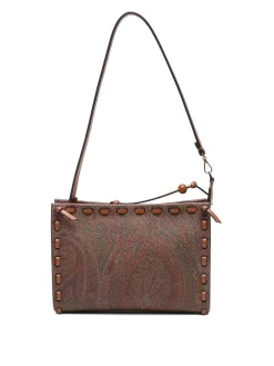 Borsa a tracolla in pelle di vitello marrone