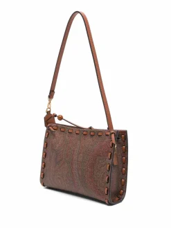 Borsa a tracolla in pelle di vitello marrone