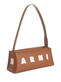 Borsa a tracolla in pelle marrone