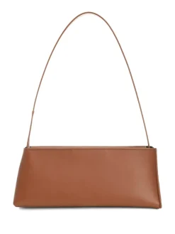 Borsa a tracolla in pelle marrone