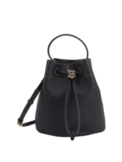 Borsa a tracolla in pelle con motivo tartan
