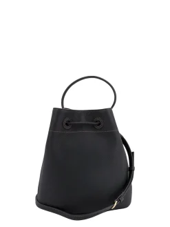 Borsa a tracolla in pelle con motivo tartan