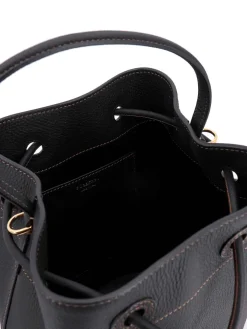 Borsa a tracolla in pelle con motivo tartan