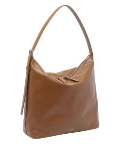 Borsa a tracolla marrone vera