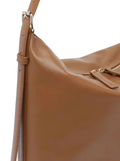 Borsa a tracolla marrone vera