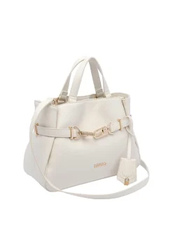 Borsa del logo bianco