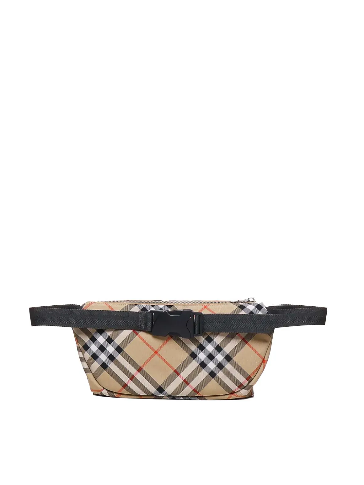 Borsa in nylon con motivo check vintage