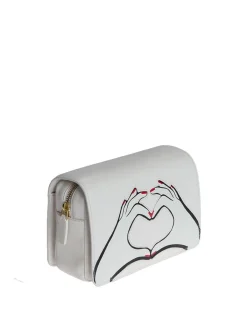 Borsa in pelle con stampa