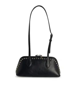 Borsa in pelle nera pralina
