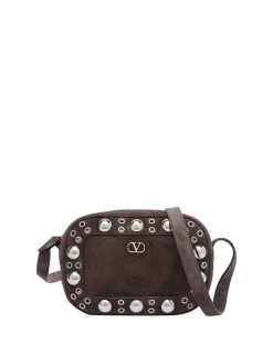 Borsa in pelle scamosciata marrone