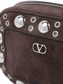 Borsa in pelle scamosciata marrone