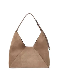 Borsa in pelle scamosciata