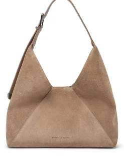 Borsa in pelle scamosciata