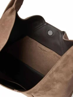 Borsa in pelle scamosciata