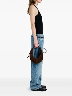 Borsa in pelle scamosciata