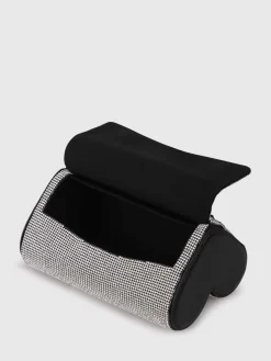 Borsa mini white crush con decorazione