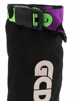 Borsa nera con stampa logo gommata