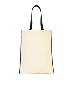 Borsa shopping in tela beige