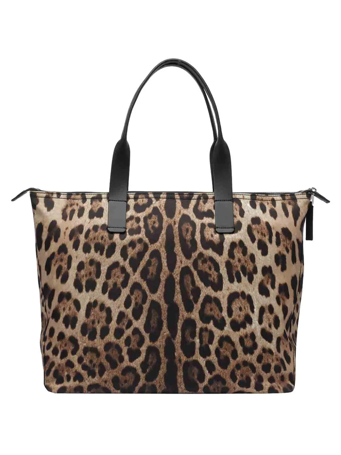 Borsa Shopping Leopardata Con Logo