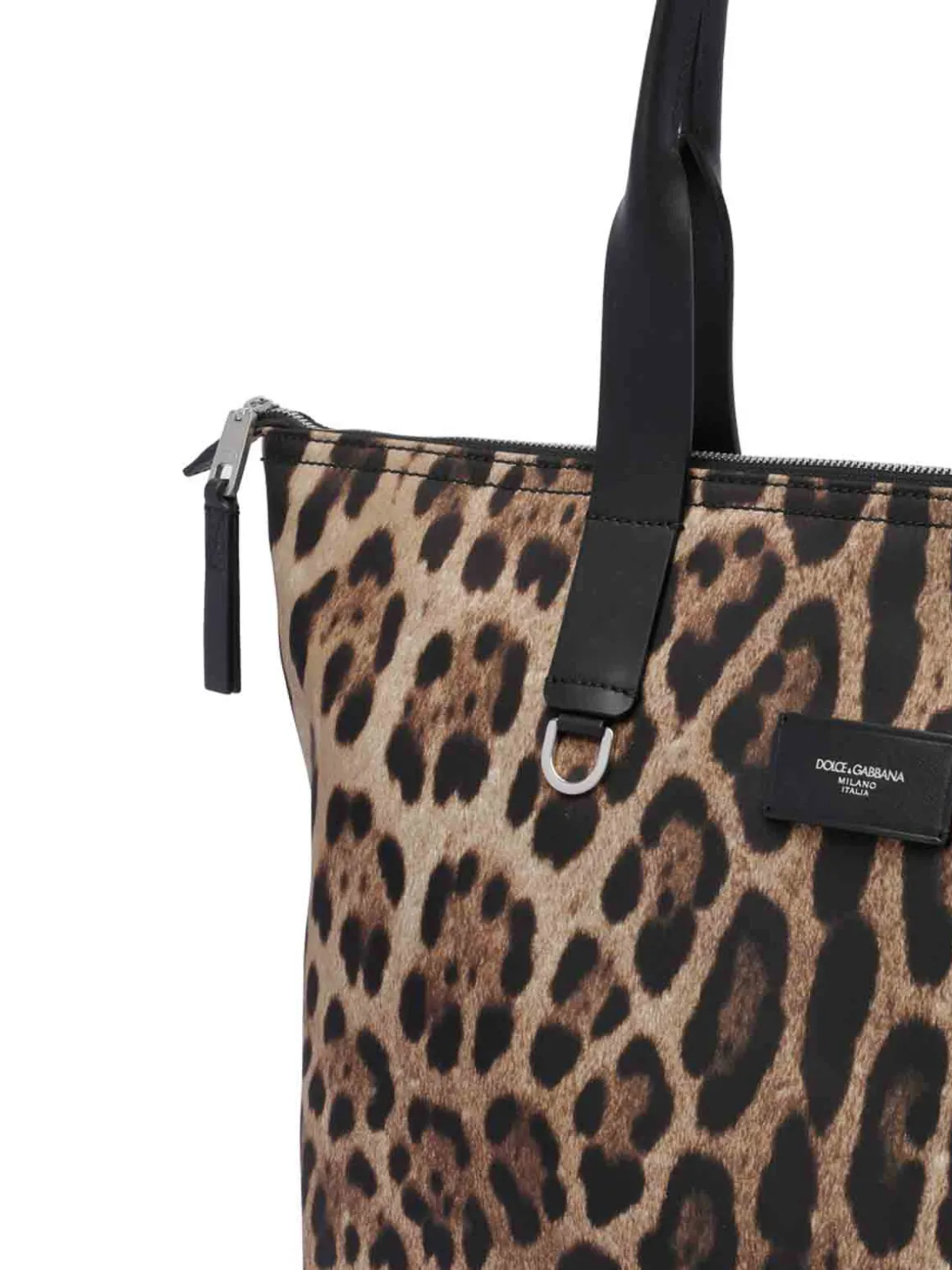 Borsa Shopping Leopardata Con Logo