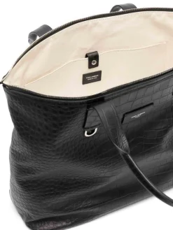 Borsa Tote Con Effetto Coccodrillo