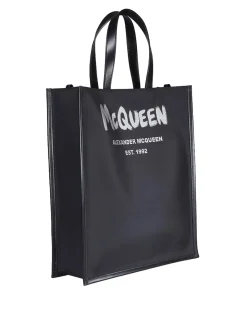 Borsa tote in pelle nera