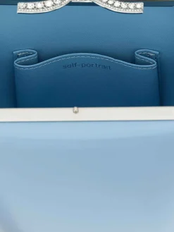 Borsetta della borsa in pelle blu