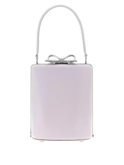 Borsetta mini con fiocco in pelle lilla