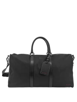 Borsone In Nylon Con Inserti In Pelle