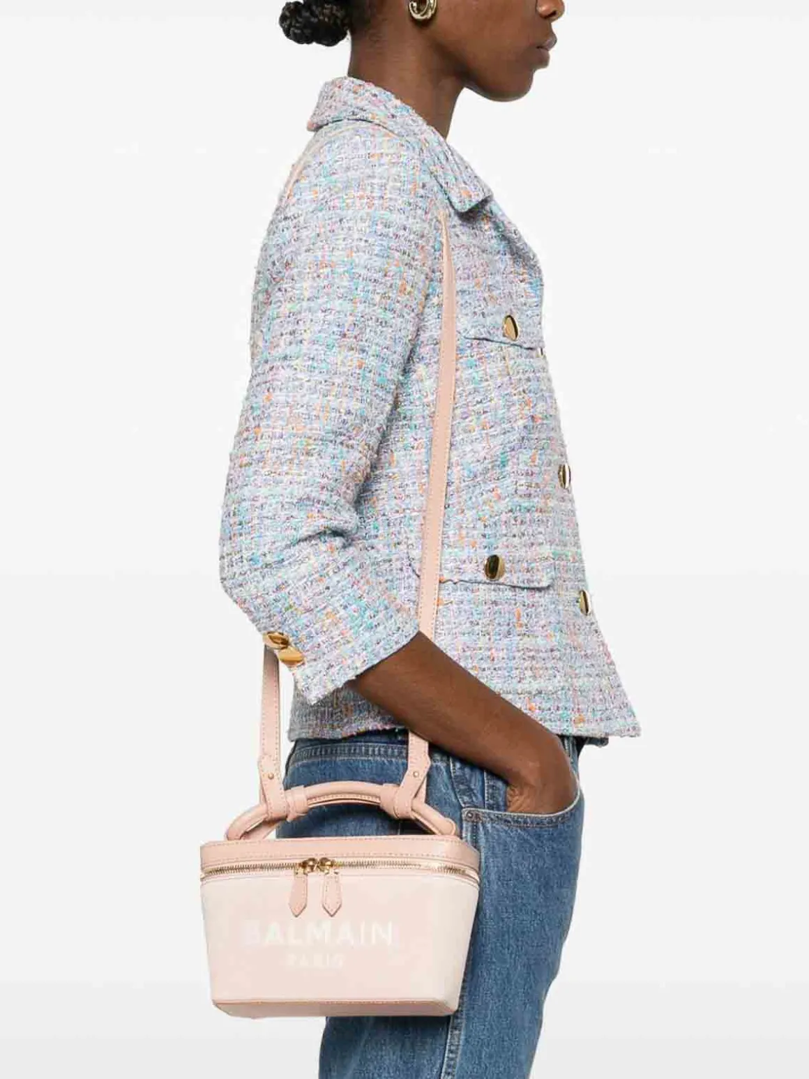 Bota B-Army Bag in pelle rosa
