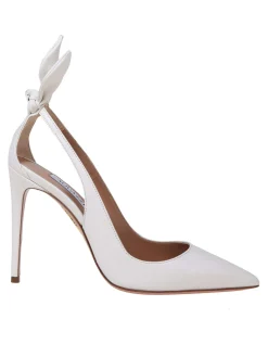 Bow Tie Pump 85 In Pelle Colore Bianco