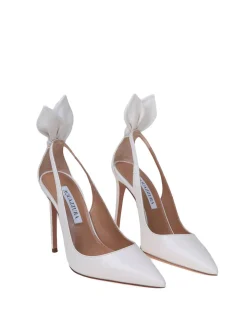 Bow Tie Pump 85 In Pelle Colore Bianco