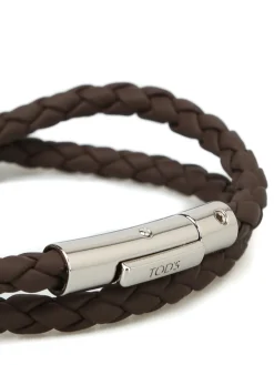 Bracciale doppio giro in pelle marrone