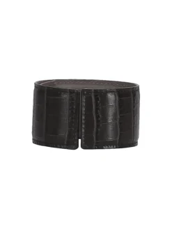 Bracciale rigido - crollo cloc in pelle