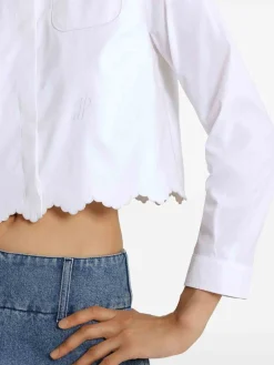 Camicia a coltura di cotone bianco